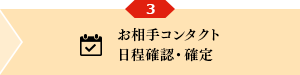 お相手コンタクト 日程確認・確定